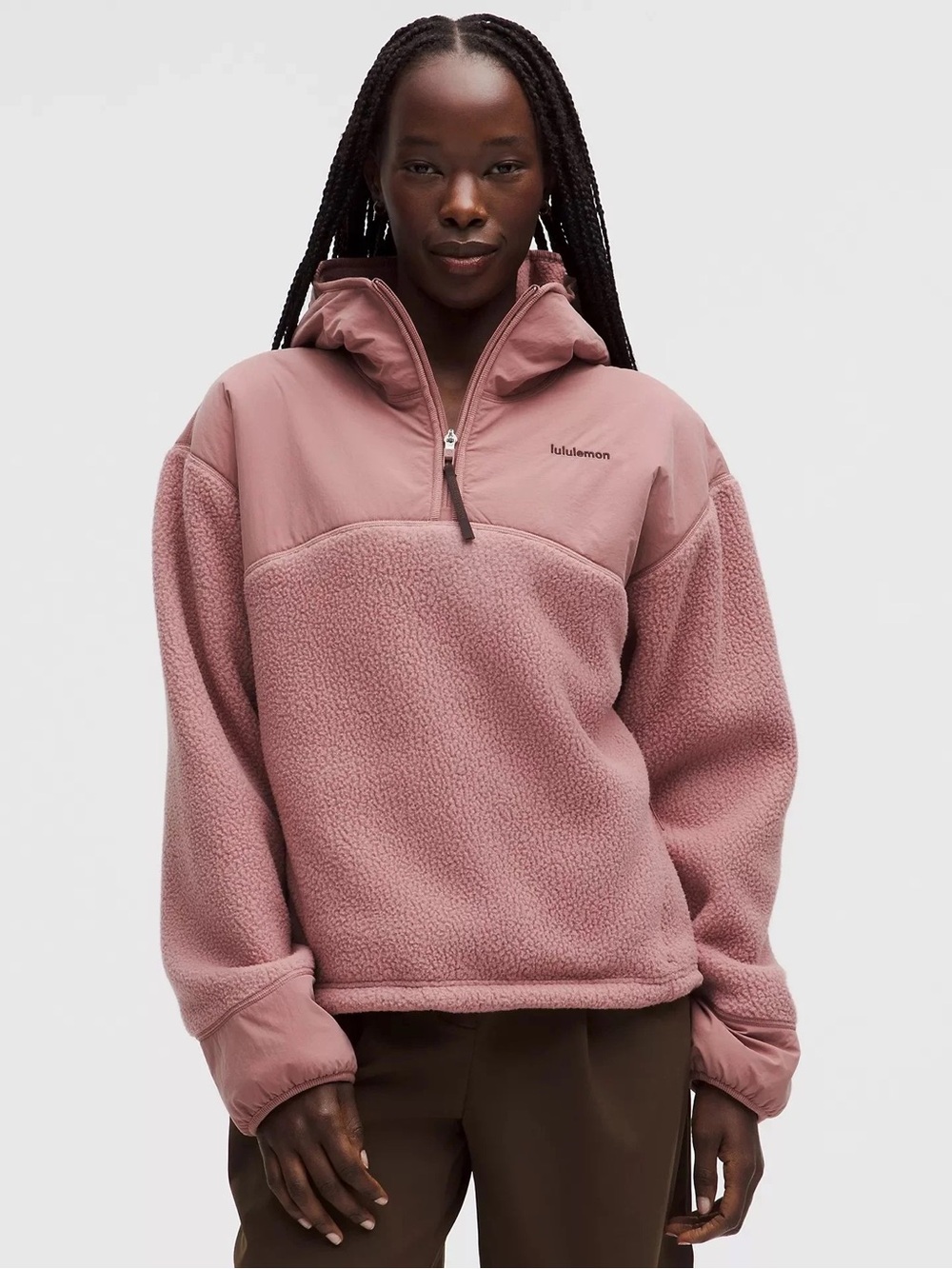 lululemon High-Pile Fleece Hooded Half Zip